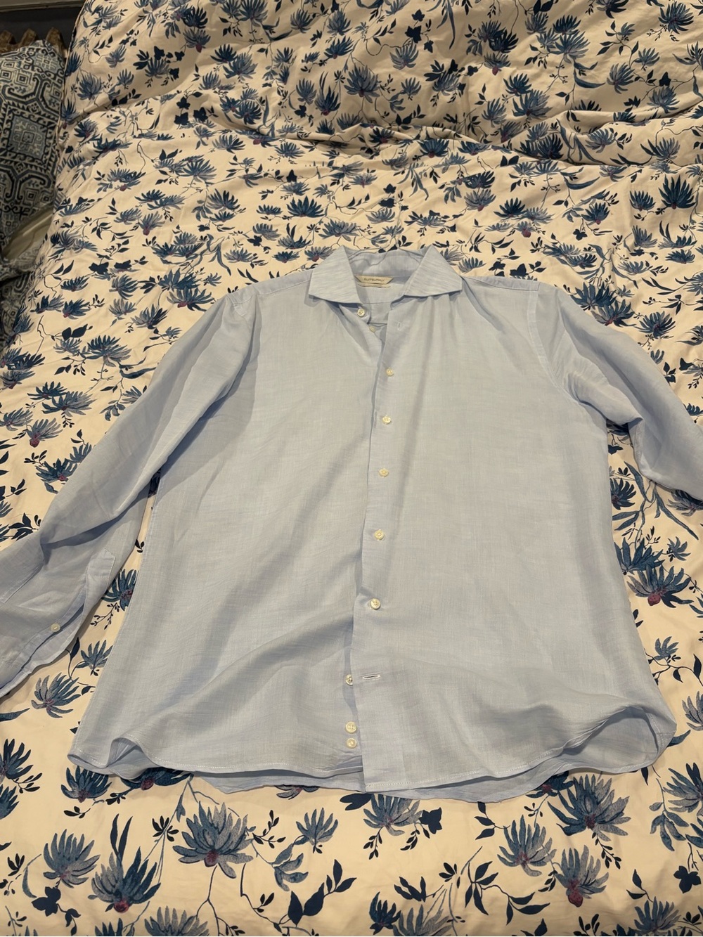 Suitsupply Light Blue Mens Button-Up Dress Shirt